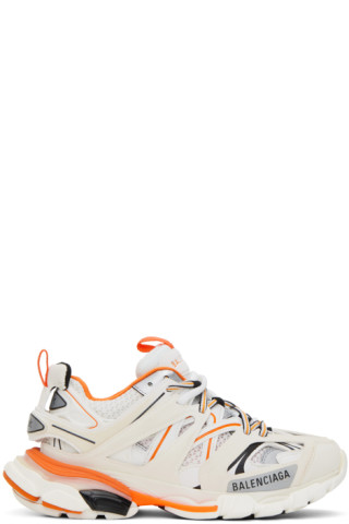 Balenciaga: & White Track Sneakers