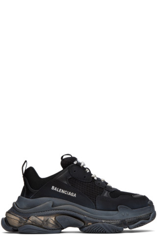 reservoir Twisted metrisk Balenciaga: Black Triple S Clear Sole Sneakers | SSENSE