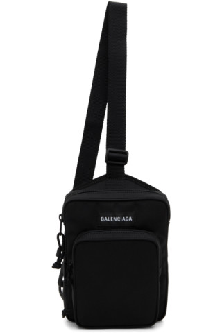 Balenciaga: Black Explorer Messenger Bag   SSENSE