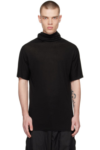 Black 5.0+ Center T-Shirt by POST ARCHIVE FACTION (PAF) on Sale