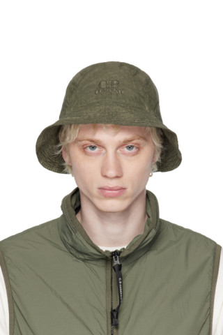 C.P. Company: Green Ba-Tic Bucket Hat | SSENSE