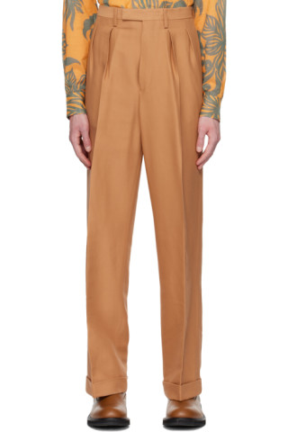 Dries van noten 23aw ダブルタックスラックス　50 DRIES VAN NOTEN】FW23 ツータック パンツ Navy 送料関税込