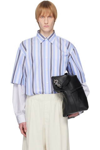 Dries Van Noten: Blue Layered Shirt | SSENSE