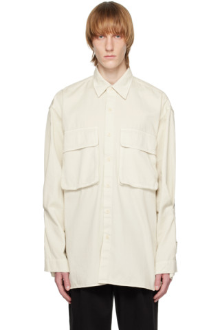 Off-White Velcro Tab Shirt by Dries Van Noten on Sale