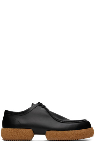 DRIES VAN NOTEN | PLATFORM LACE-UP DERBIES BLACK ダービー Black Platform Derbys by Dries Van Noten on Sale