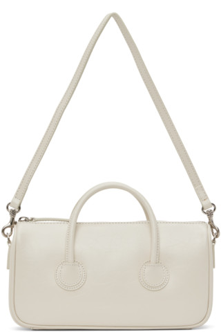 Marge Sherwood Off-White Mini Bessette Bag Vanilla crinkle Silver