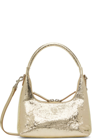 MARGE SHERWOOD Silver Mini Crinkle Shoulder Bag - Silver Crinkle