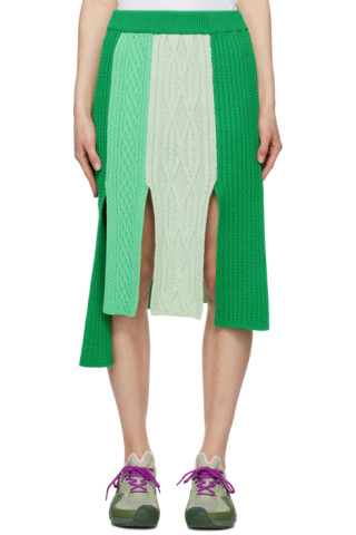 Andersson Bell: Green Paola Midi Skirt | SSENSE