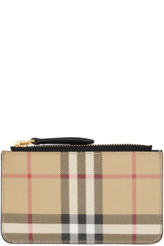 Burberry Vintage Check Card Holder with Lanyard