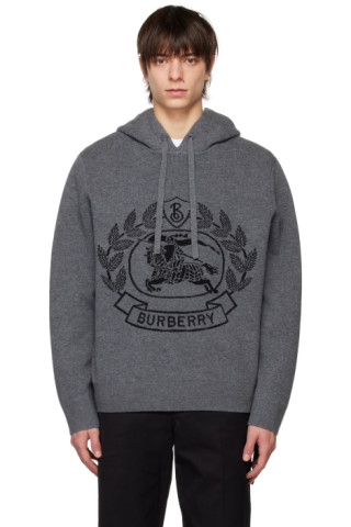 Burberry gray jacquard hoodie - Realry: A global fashion sites