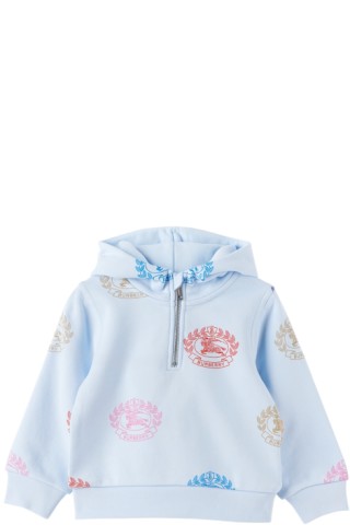 Baby Blue EKD Print Hoodie by Burberry