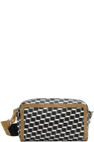 MAXI CUBE BOX unisex bag in beige perforated leather — PIERRE HARDY