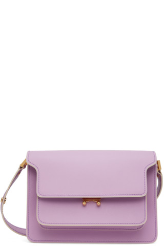 Marni Trunk Bag Medium in Light Lila Safiano Leather Curated at