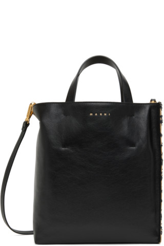 Marni: Black Small Soft Museo Tote | SSENSE