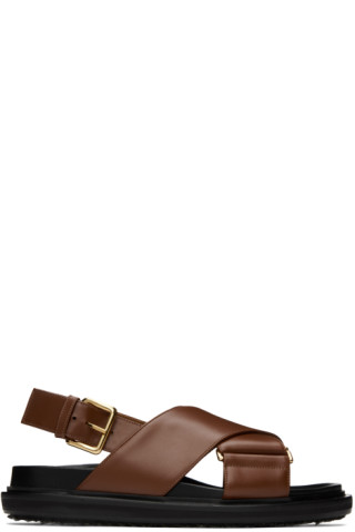 MARNI】フスベットサンダル ブラウン Marniのブラウン フスベット