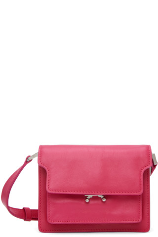 Marni Mini Trunk Bag Shoulder Bag Pochette Light Pink Leather