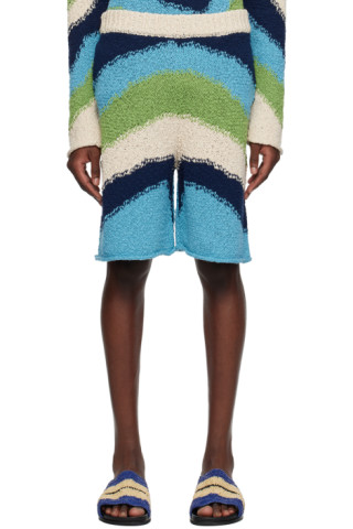 MARNI ブルーインターシャ　ショートパンツ サイズ46 231379M193006_1.jpg