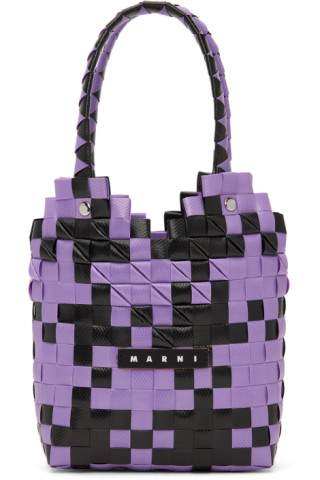 Marni Kids Pink & Purple Micro Basket Tote