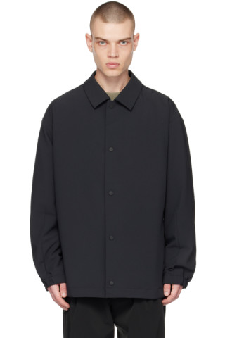 Black Press-Stud Jacket by Descente ALLTERRAIN on Sale