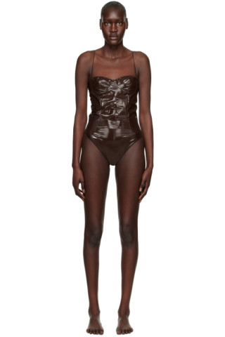 【関税込み】Oseree ブラウン Balconette スイムウェア Brown Balconette Swimsuit by Oséree on Sale