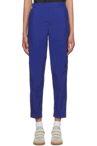 パンツ MAISON KITSUNE Women Straight Pants OW01101WD4010 P413 BLUE Blue City Trousers by Maison Kitsuné on Sale