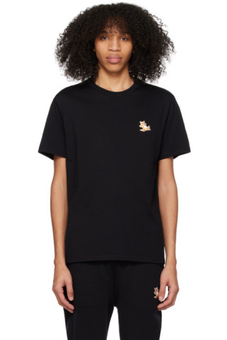 Maison Kitsuné: Black Chillax Fox T-Shirt | SSENSE