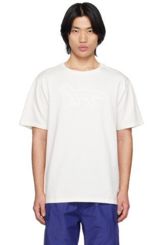 Maison Kitsuné: Off-White Contour Fox T-Shirt | SSENSE