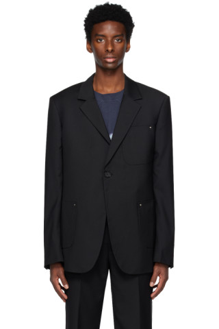 Black Pocket Blazer by WYNN HAMLYN on Sale