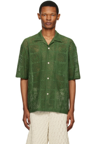 Sasquatchfabrix.: Green Jah Lion Shirt | SSENSE