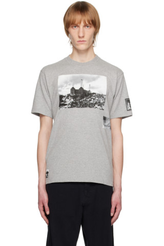 【関税込み】UNDERCOVER グレー プリントTシャツ 231414M213060_1.jpg