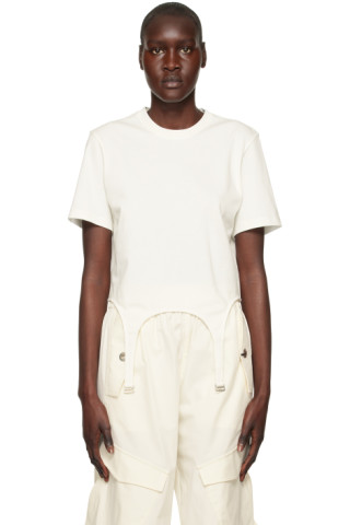 【関税込み】Dion Lee オフホワイト Garter Tシャツ 231417F110012_1.jpg
