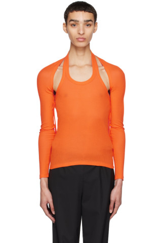【関税込み】Dion Lee オレンジ Modular 長袖トップス Dion Leeのオレンジ Modular Halter 長袖トップスがセール中
