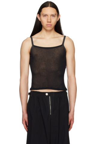 Semi Sheer Tank Top - Black – BOA EU