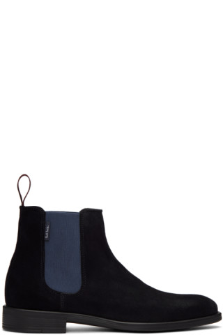 regering Person med ansvar for sportsspil kapok PS by Paul Smith: Navy Cedric Chelsea Boots | SSENSE