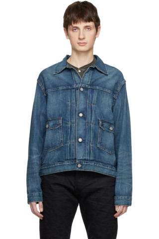 RRL: Blue Overdale Denim Jacket | SSENSE