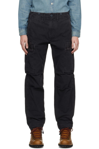 Black Surplus Cargo Pants by RRL on Sale