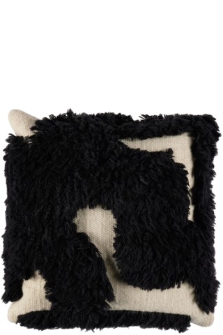 Mush Studios ブラック＆オフホワイト The Wooly クッション | SSENSE 日本