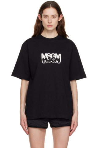 MSGM - Black Burro Studio Edition Printed T-Shirt