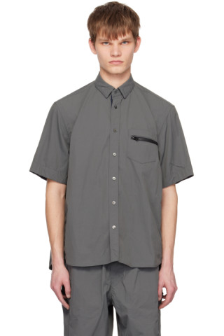 Gray Vented Shirt by sacai on Sale