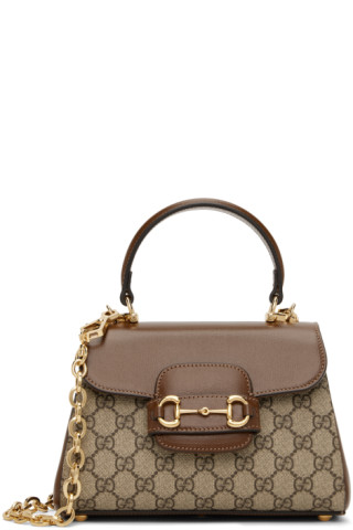 Gucci: Brown Mini Horsebit 1955 Bag | SSENSE