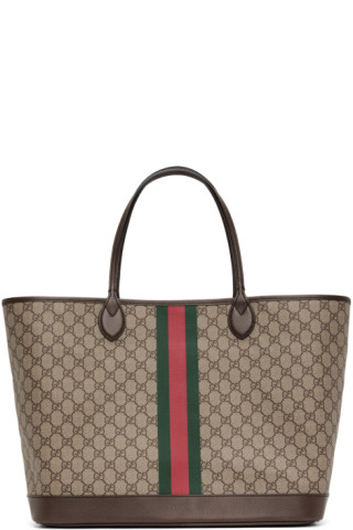 Gucci Large Ophidia Tote Bag - Grey