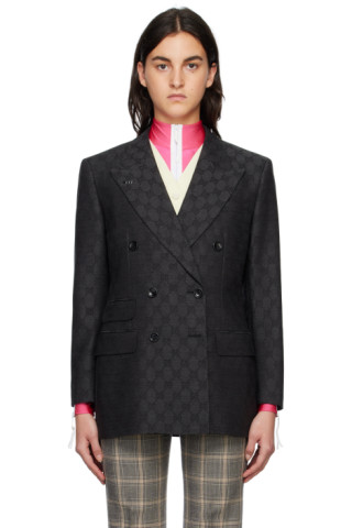 Gucci Single-Breasted Wool-jacquard Blazer