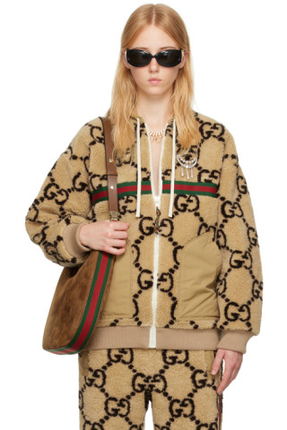 Gucci: Beige Maxi GG Sweater | SSENSE