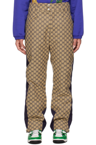 Gucci Brown GG Cuff Cargo Pants