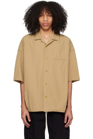 Tan Wind Shirt by nanamica on Sale