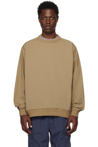 Taupe Alphadry Sweatshirt by nanamica on Sale