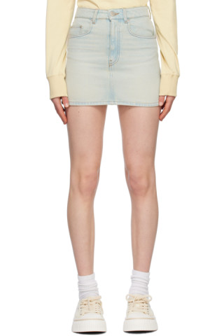 【関税込み】AMI Paris ブルー 5ポケット デニム ミニスカート 231482F090004_1.jpg