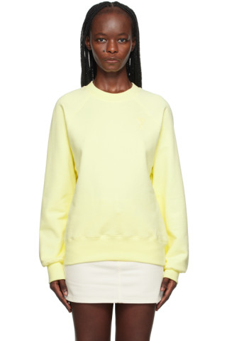 AMI Paris: SSENSE Exclusive Yellow Ami de Cœur Sweatshirt | SSENSE