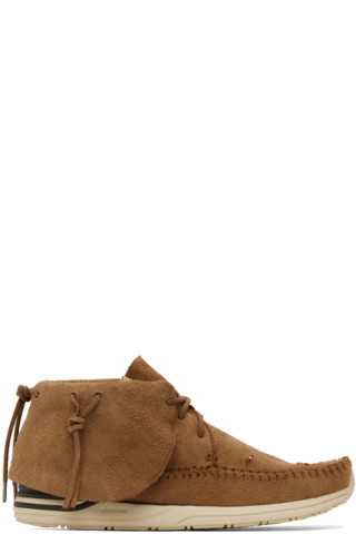 visvim: Brown FBT Lhamo-Folk Sneakers | SSENSE