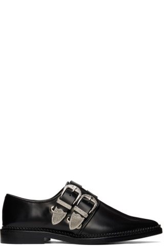 【関税込み】Toga Pulla SSENSE限定 ブラック オックスフォード SSENSE Exclusive Black Western Oxfords by Toga Pulla on Sale